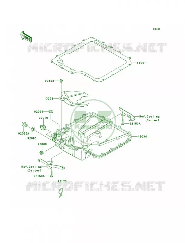Oil Pan Kawasaki MOTOS 1400 2013 Concours 14 ABS  ZG1400CDF
