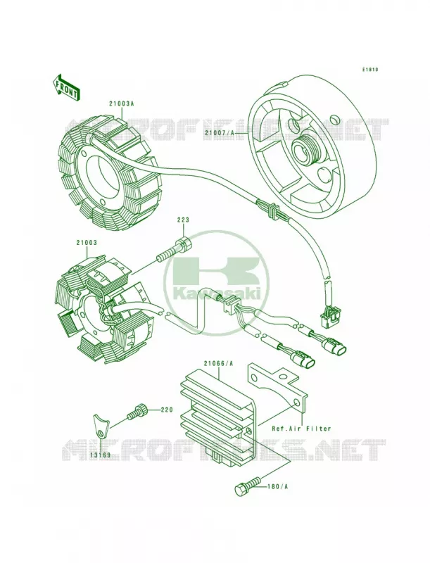 Generator Kawasaki QUAD 220 1993 Bayou 220  KLF220-A6