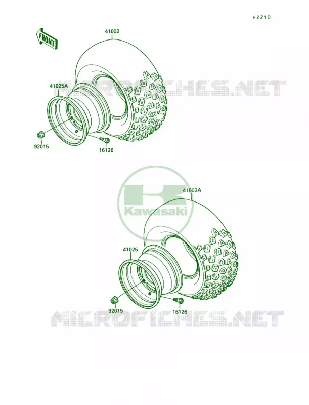 Tire Kawasaki QUAD 220 1991 Bayou 220  KLF220-A4