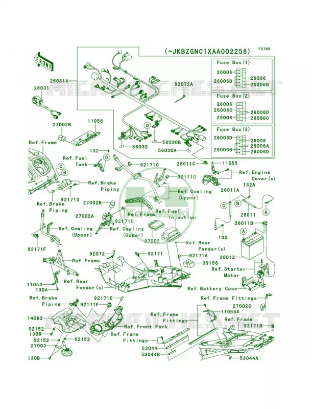 Chassis Electrical Equipment Kawasaki MOTOS 1400 2012 Concours 14 ABS  ZG1400CCF