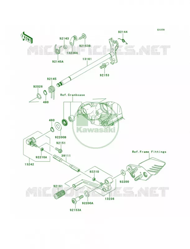 Gear Change Mechanism Kawasaki MOTOS 1400 2012 Concours 14 ABS  ZG1400CCF