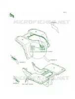 DecalKLF300 B3 pour Kawasaki Bayou 300 1991