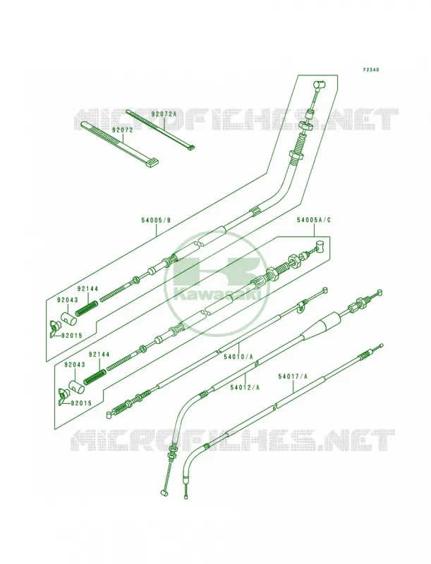 Cable Kawasaki QUAD 300 1990 Bayou 300  KLF300-B3