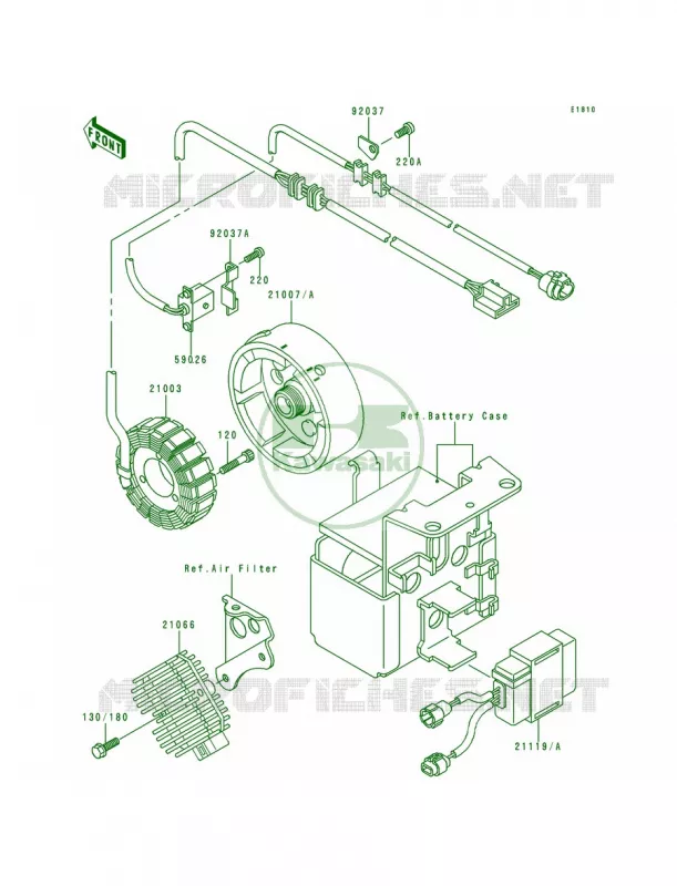 Generator Kawasaki QUAD 300 1990 Bayou 300  KLF300-B3