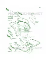 DecalKLF300 B1B2 pour Kawasaki Bayou 300 1989