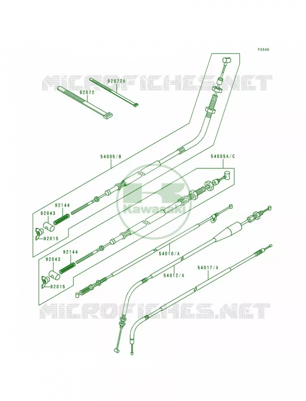 Cable Kawasaki QUAD 300 1989 Bayou 300  KLF300-B2