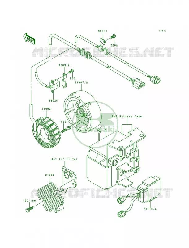 Generator Kawasaki QUAD 300 1989 Bayou 300  KLF300-B2