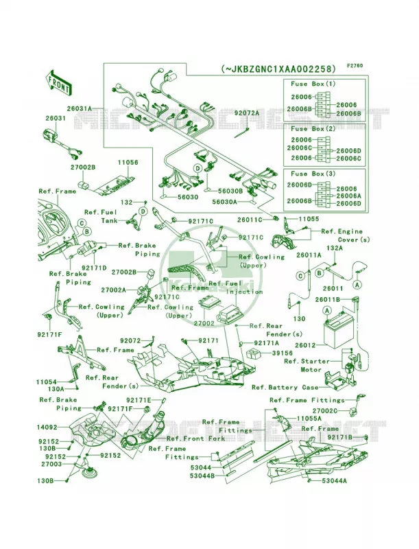 Chassis Electrical Equipment Kawasaki MOTOS 1400 2011 Concours 14 ABS  ZG1400CBF