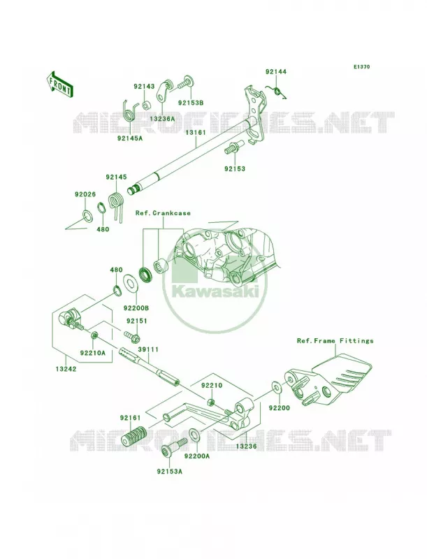 Gear Change Mechanism Kawasaki MOTOS 1400 2011 Concours 14 ABS  ZG1400CBF