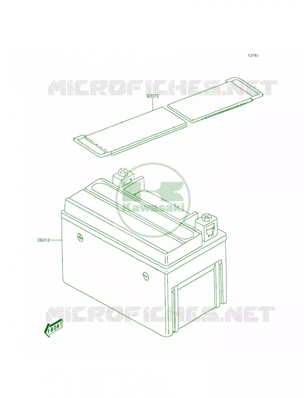 Battery Kawasaki QUAD 90 2015 KFX90  KSF90AFF