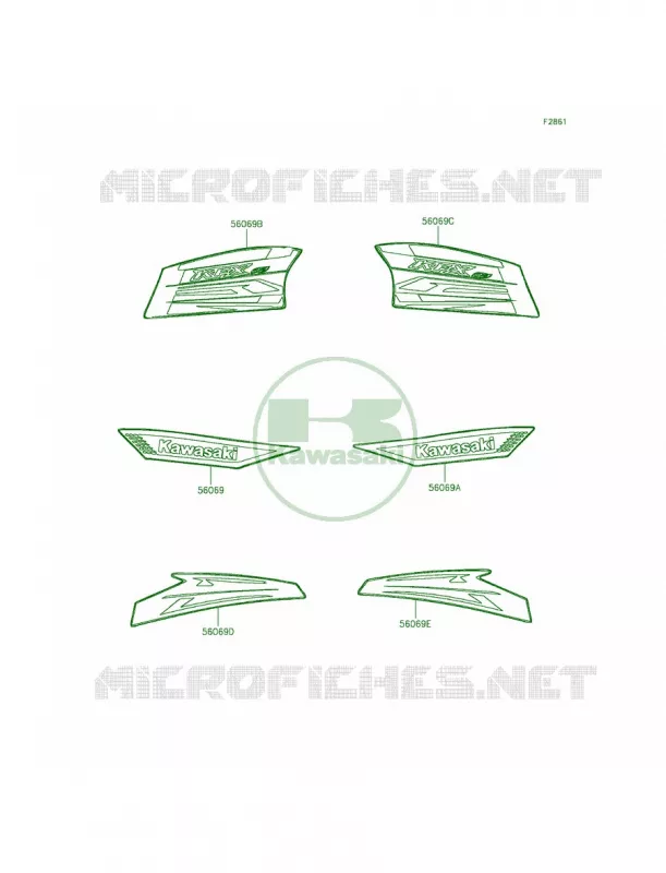 DecalsACF Kawasaki QUAD 90 2015 KFX90  KSF90AFF