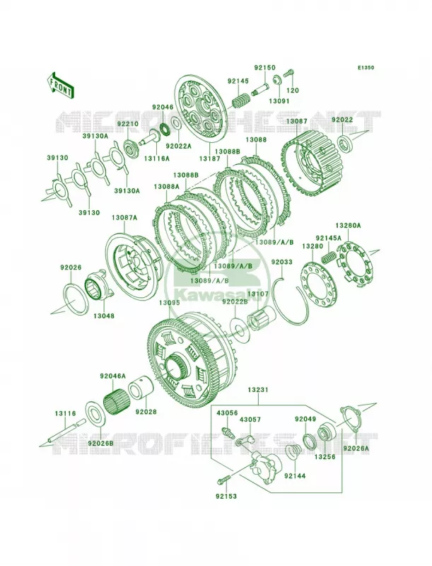 Clutch Kawasaki MOTOS 1400 2010 Concours 14  ZG1400DAF