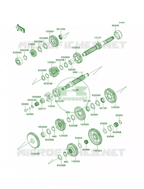 Transmission Kawasaki MOTOS 1400 2010 Concours 14  ZG1400DAF