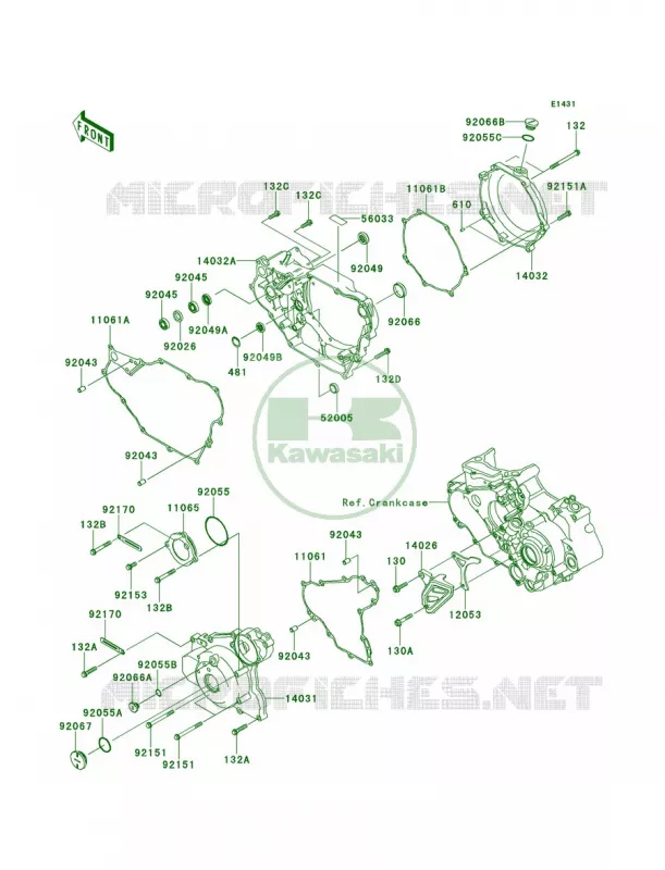 Engine Covers Kawasaki QUAD 450 2013 KFX450R  KSF450BDF