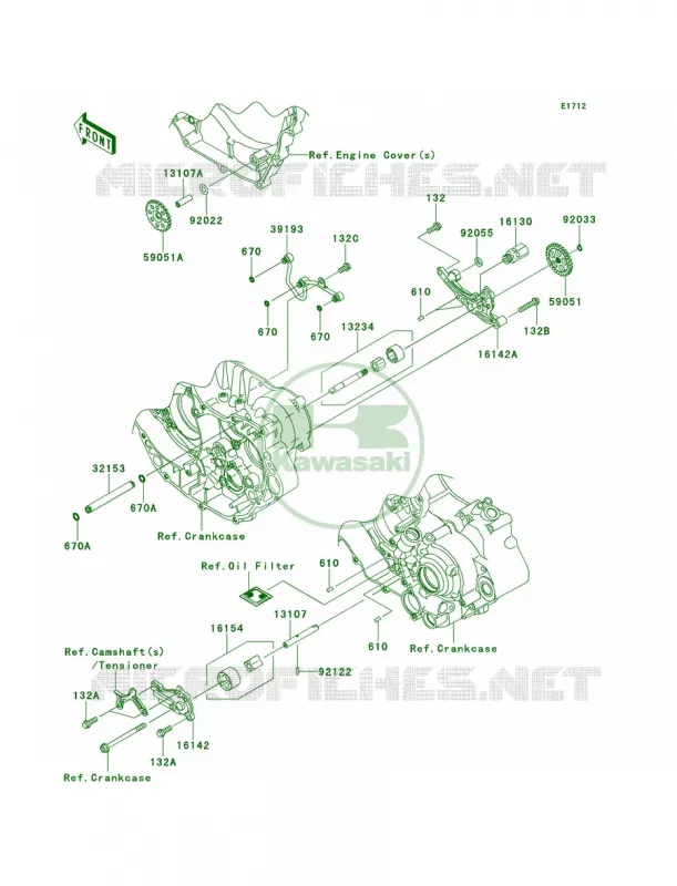 Oil Pump Kawasaki QUAD 450 2013 KFX450R  KSF450BDF