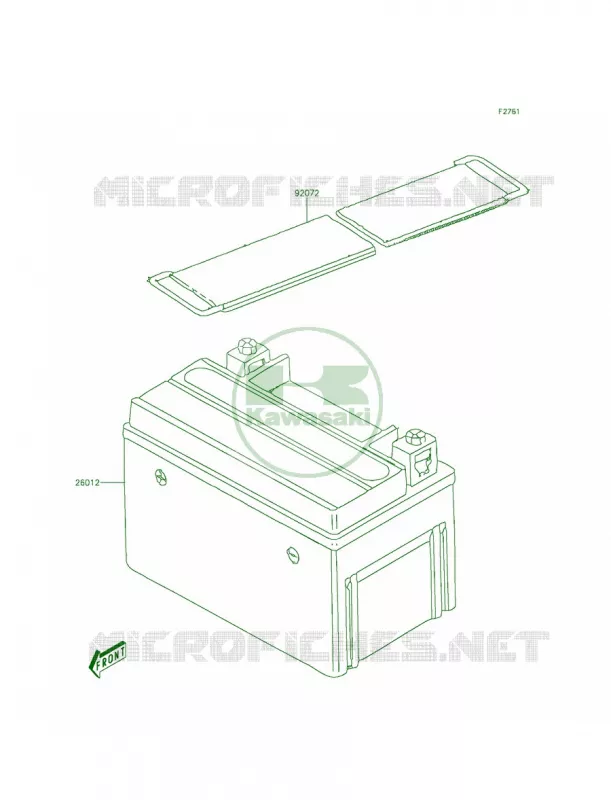Battery Kawasaki QUAD 90 2013 KFX90  KSF90ADF
