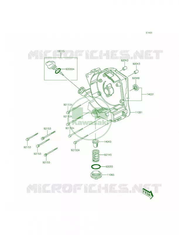 Engine Covers Kawasaki QUAD 90 2013 KFX90  KSF90ADF