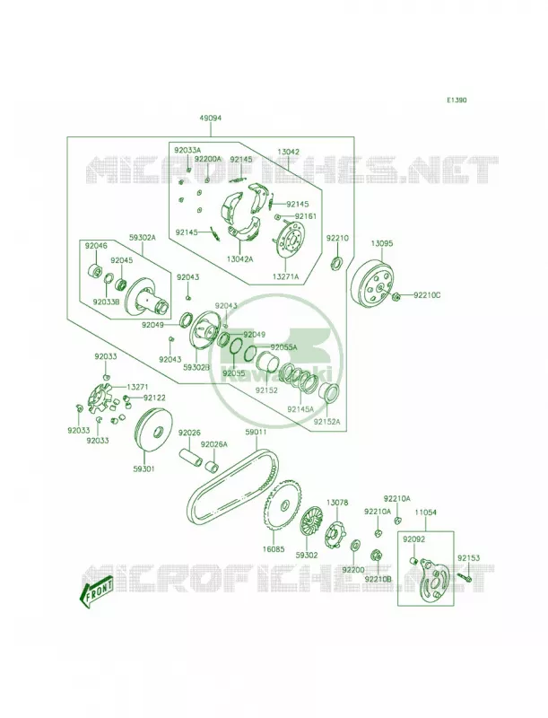 Belt Converter Kawasaki QUAD 50 2013 KFX50  KSF50BDF