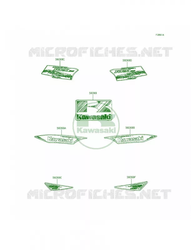 DecalsBEF Kawasaki QUAD 50 2013 KFX50  KSF50BDF