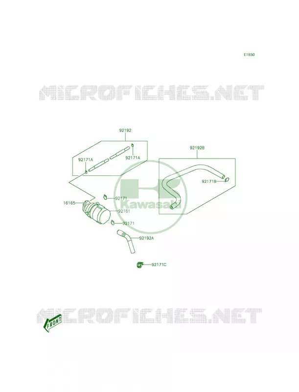 Fuel Evaporative System Kawasaki QUAD 50 2013 KFX50  KSF50BDF