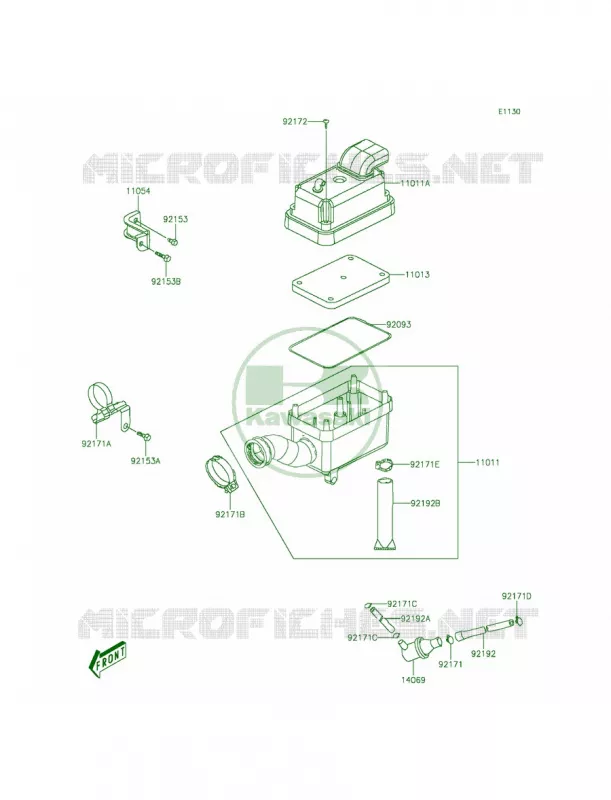 Air Cleaner Kawasaki QUAD 90 2012 KFX90  KSF90ACF