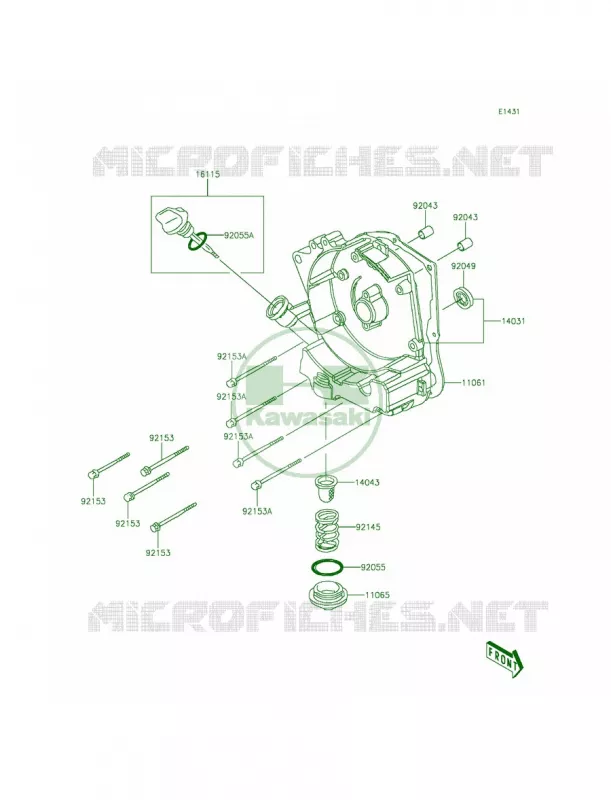 Engine Covers Kawasaki QUAD 90 2012 KFX90  KSF90ACF