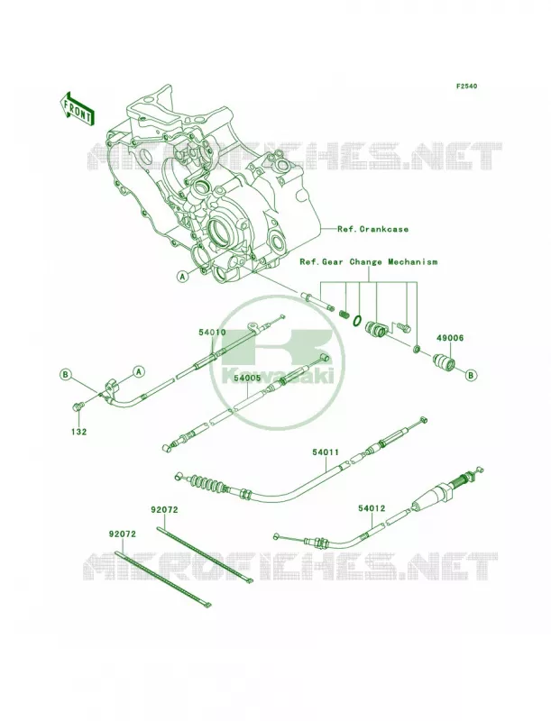 Cables Kawasaki QUAD 450 2011 KFX450R  KSF450BBF