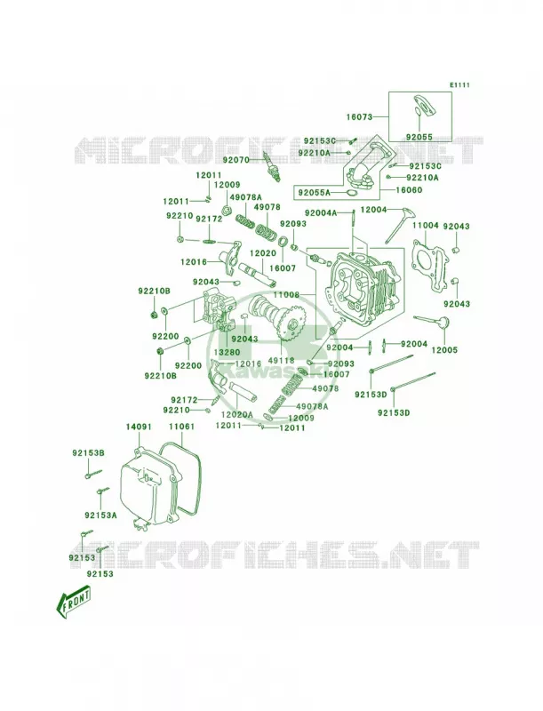 Cylinder HeadA7F Kawasaki QUAD 90 2011 KFX90  KSF90ABF