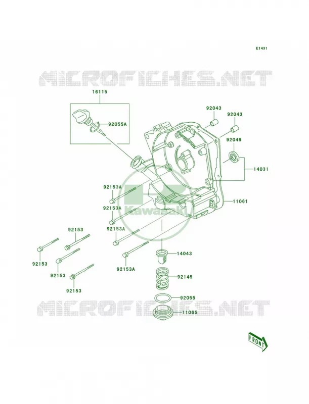 Engine Covers Kawasaki QUAD 90 2010 KFX90  KSF90AAF