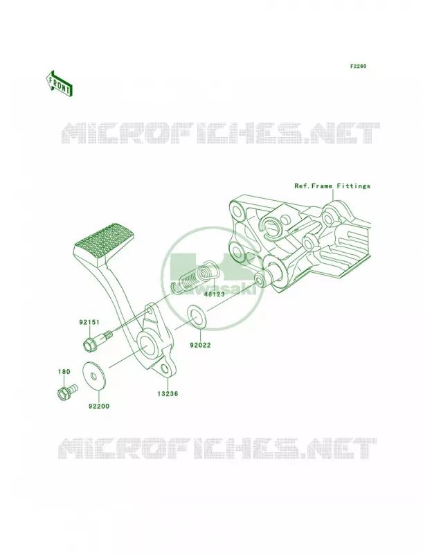 Brake PedalTorque Link Kawasaki MOTOS 1400 2010 Concours 14 ABS  ZG1400CAF
