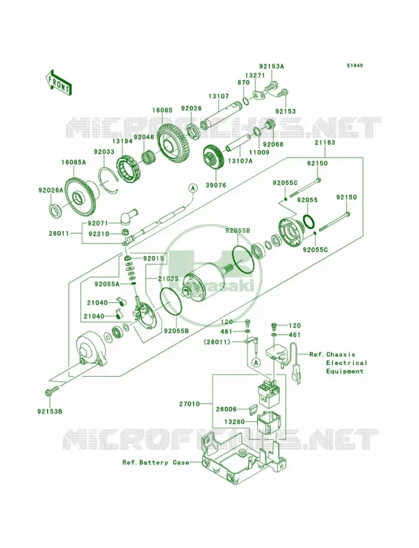 Starter Motor Kawasaki MOTOS 1400 2010 Concours 14 ABS  ZG1400CAF