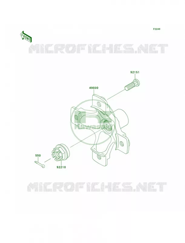 Rear Hub Kawasaki QUAD 700 2009 KFX700  KSV700B9F