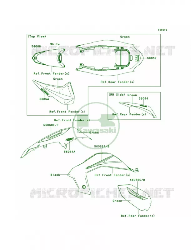 DecalsGreenBAF Kawasaki QUAD 450 2008 KFX450R  KSF450B8F