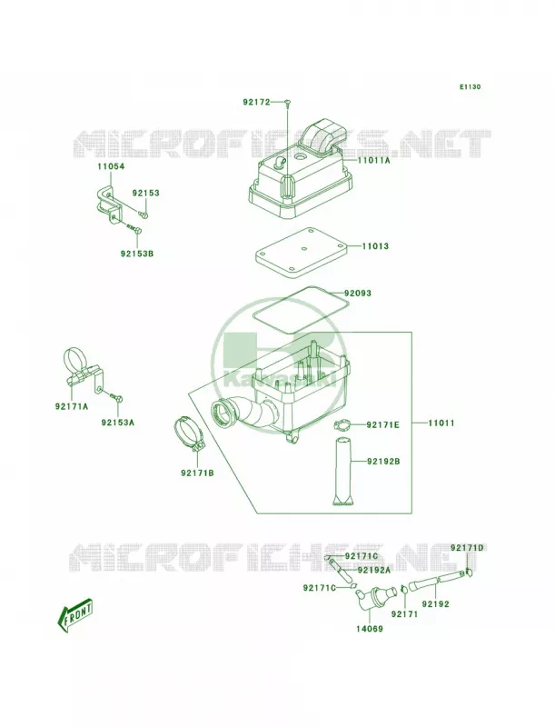 Air Cleaner Kawasaki QUAD 90 2008 KFX90  KSF90A8F