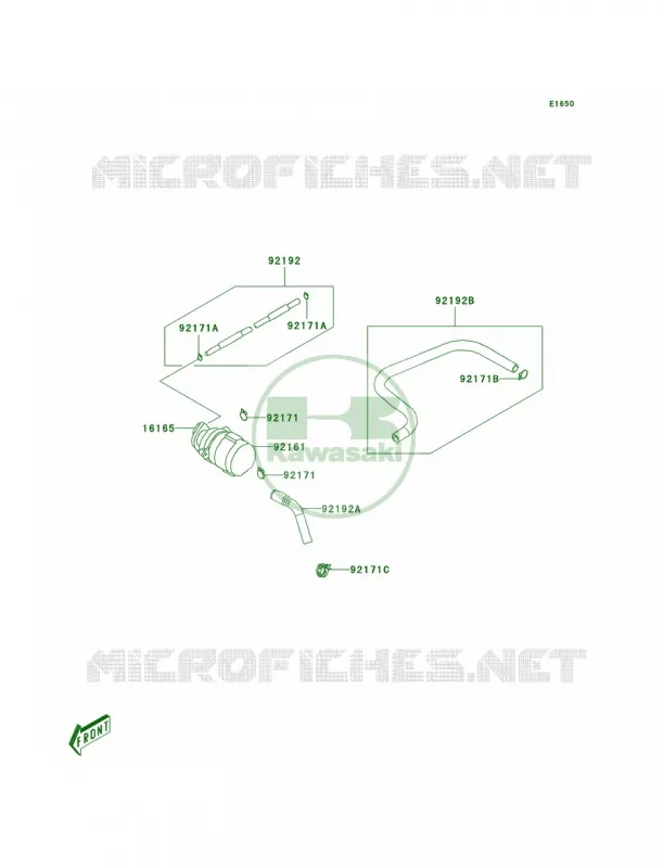 Fuel Evaporative SystemA8F-ABF Kawasaki QUAD 90 2008 KFX90  KSF90A8F