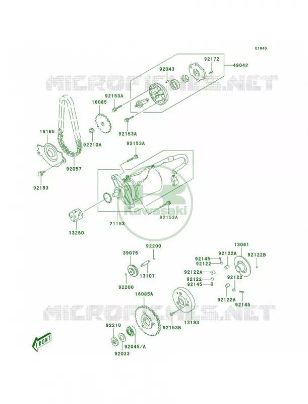 Starter Motor Kawasaki QUAD 90 2008 KFX90  KSF90A8F