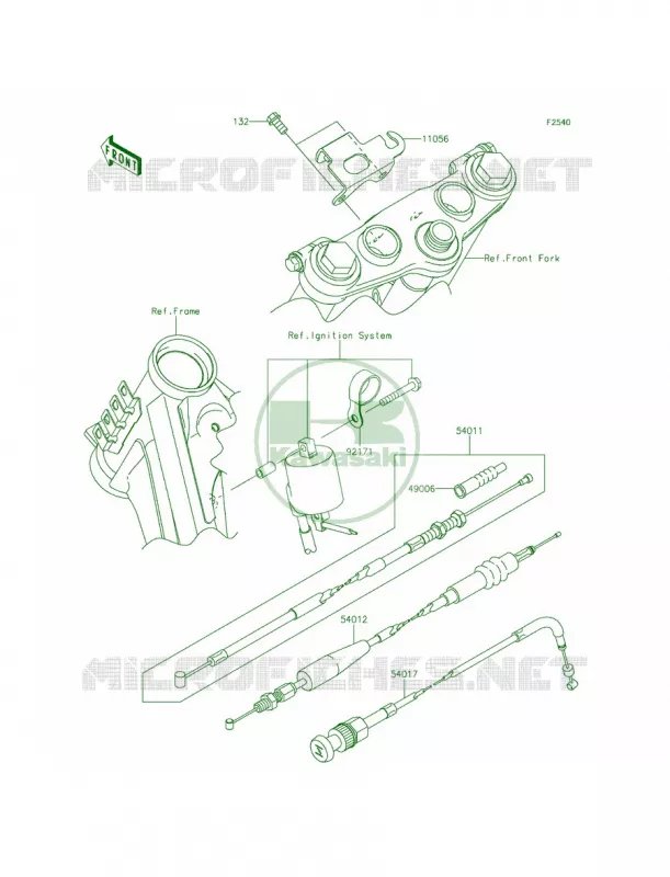 Cables Kawasaki MOTOS 140 2012 KLX140  KLX140ACF