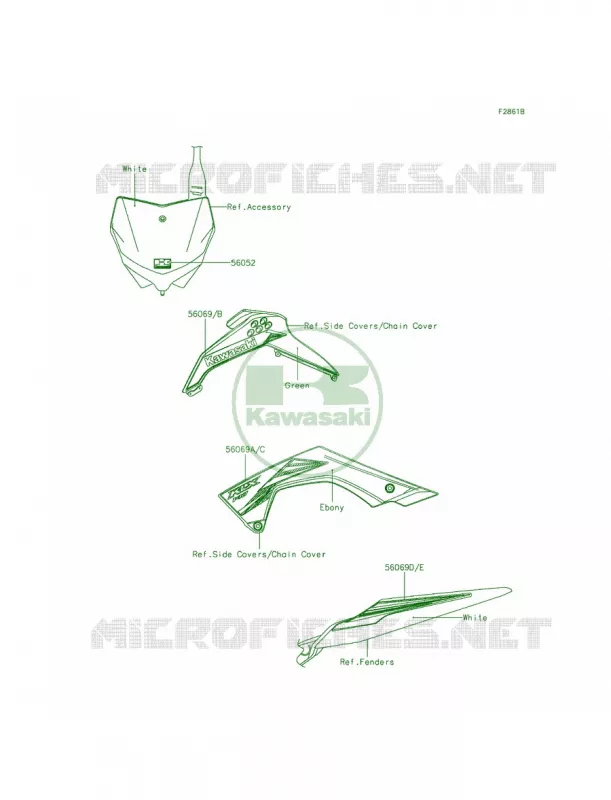 DecalsAEF Kawasaki MOTOS 140 2012 KLX140  KLX140ACF