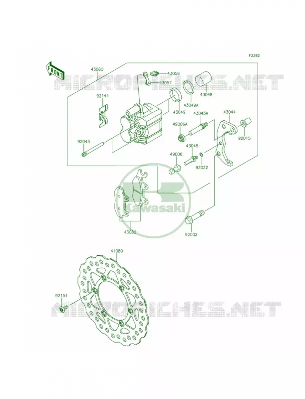 Front Brake Kawasaki MOTOS 140 2012 KLX140  KLX140ACF