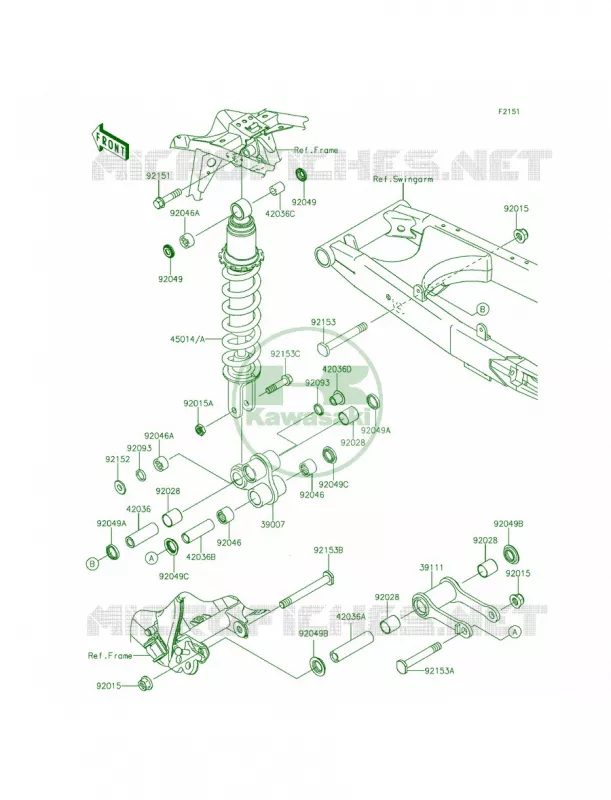 SuspensionShock Absorber Kawasaki MOTOS 140 2012 KLX140  KLX140ACF