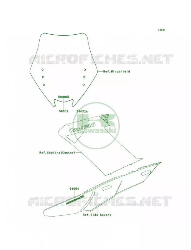 Decals Kawasaki MOTOS 1400 2009 Concours 14  ZG1400B9F