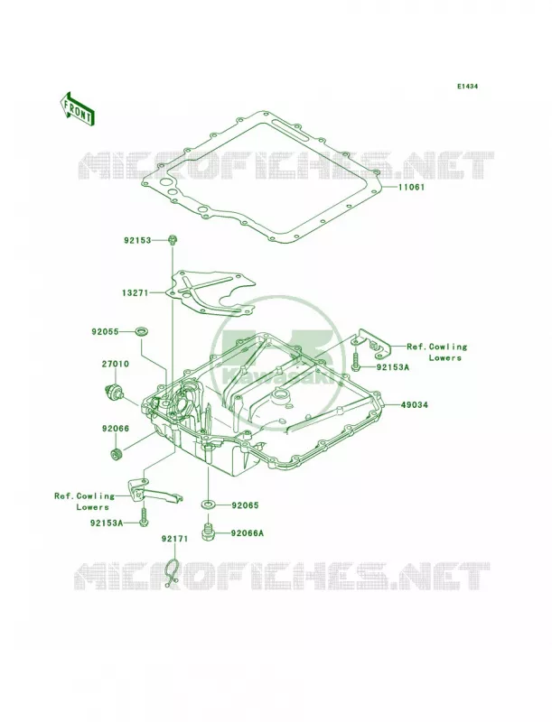 Oil Pan Kawasaki MOTOS 1400 2009 Concours 14  ZG1400B9F