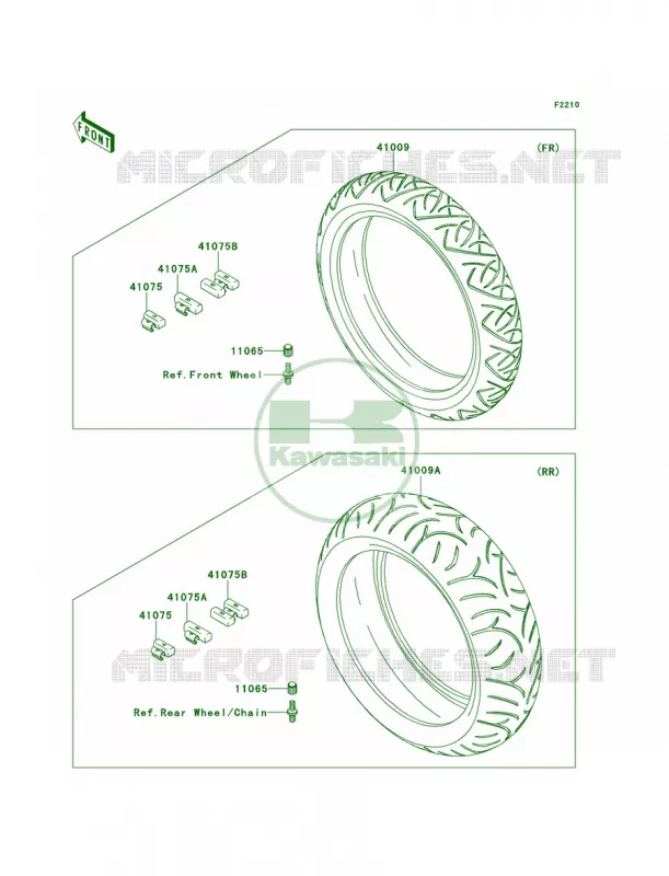 Tires Kawasaki MOTOS 1400 2009 Concours 14  ZG1400B9F