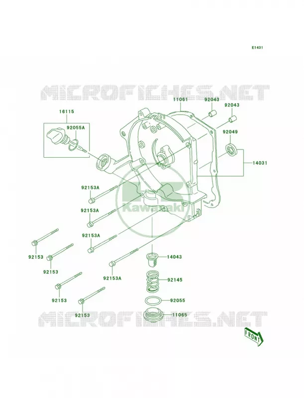 Engine Covers Kawasaki QUAD 50 2007 KFX50  KSF50B7F
