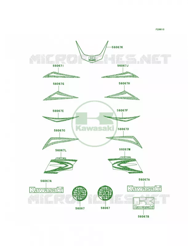 DecalsWhiteA8F Kawasaki QUAD 90 2007 KFX90  KSF90A7F