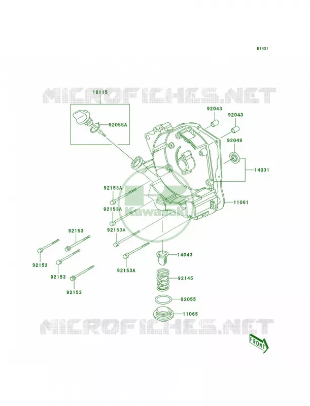 Engine Covers Kawasaki QUAD 90 2007 KFX90  KSF90A7F
