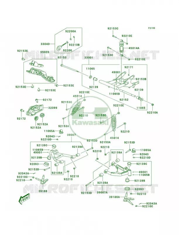 Suspension Kawasaki QUAD 90 2007 KFX90  KSF90A7F