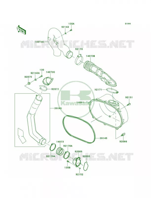 Converter Cover Kawasaki QUAD 700 2007 KFX700  KSV700A7F