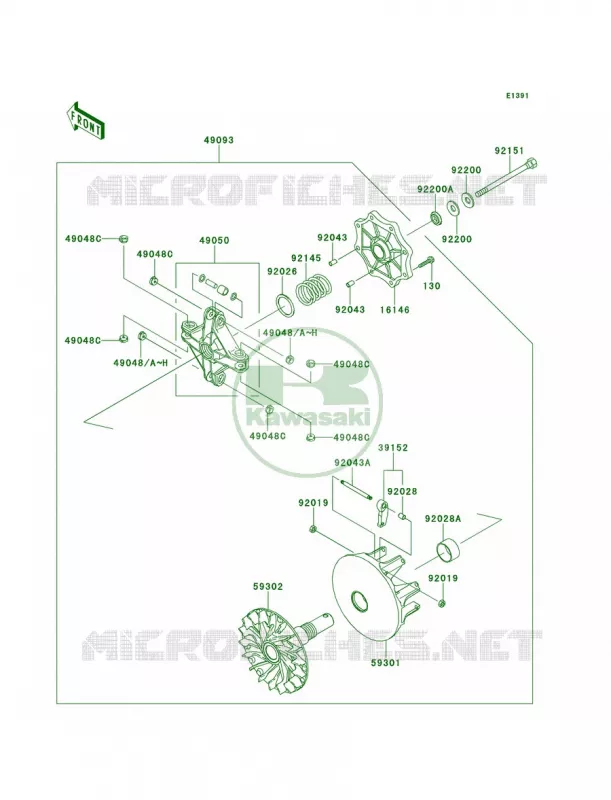Drive Converter Kawasaki QUAD 700 2007 KFX700  KSV700A7F