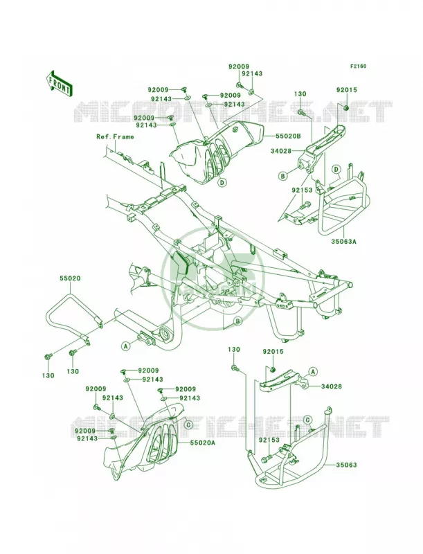 Footrests Kawasaki QUAD 700 2007 KFX700  KSV700A7F